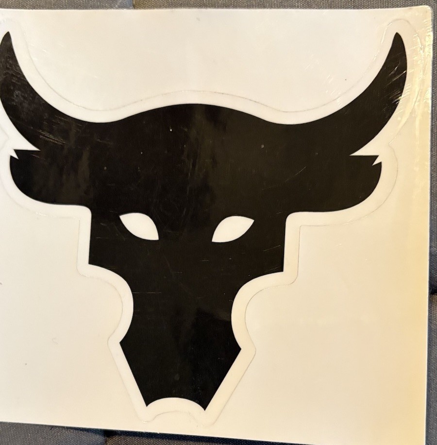 Under Armour Men's Project Rock Brahma Bull Two Vinyl Decals Black Flag