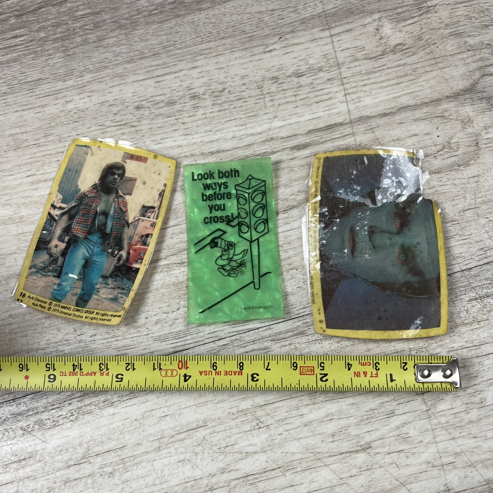 1970s Sticker Lot 3 – MARVEL COMICS 1979 INCREDIBLE HULK + Topps Hulk + Kelloggs