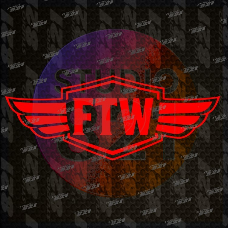 FTW winged Emblem Forever Two Wheels decal sticker