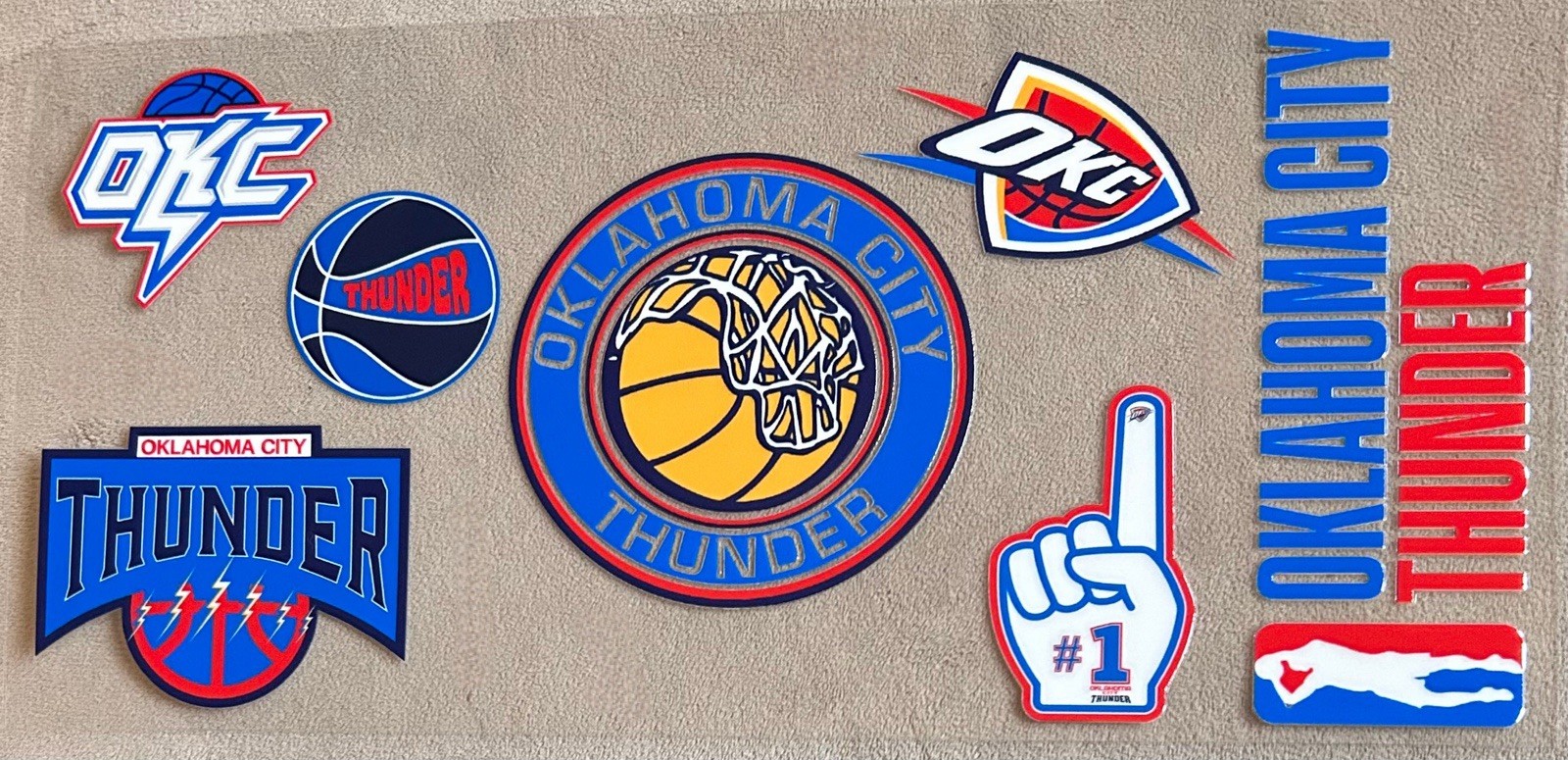 OKLAHOMA CITY Basketball Team UV DTF Vinyl Transfer Sticker Cup Wrap DIY Bottles