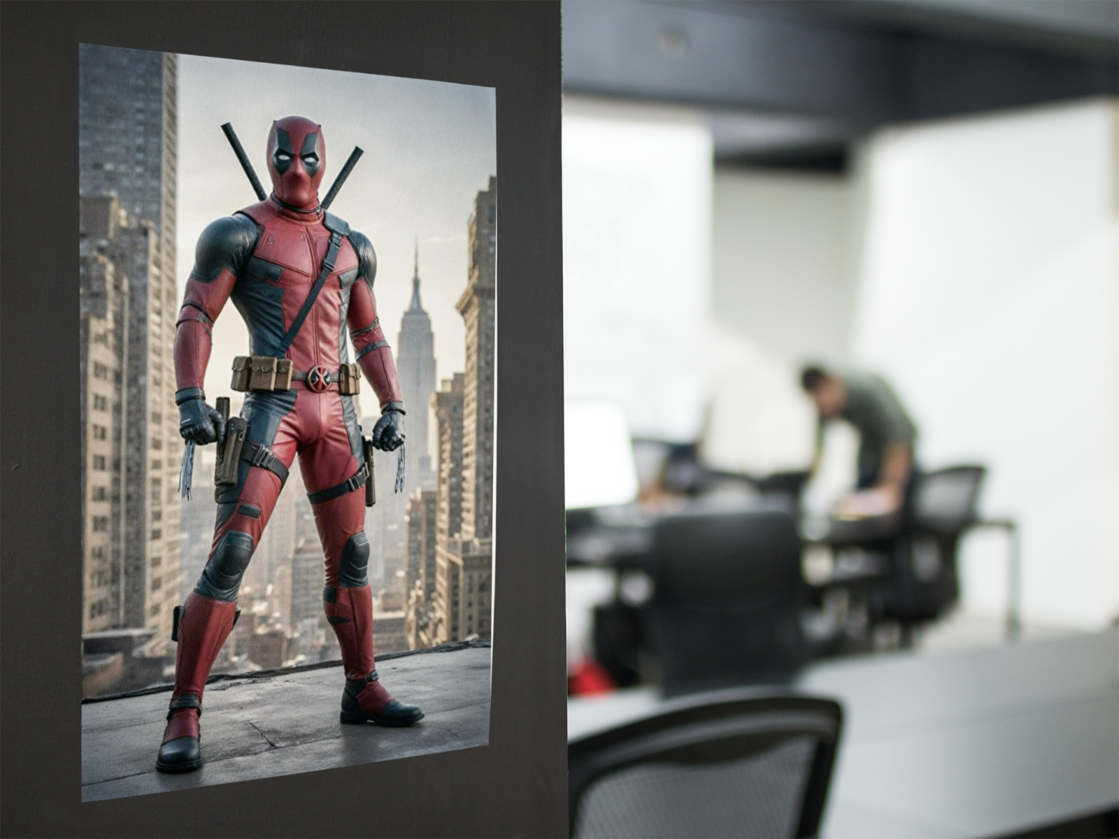 DEADPOOL Comic Wall Vinyl Decal Graphic Poster (Removable Adhesive Backing)