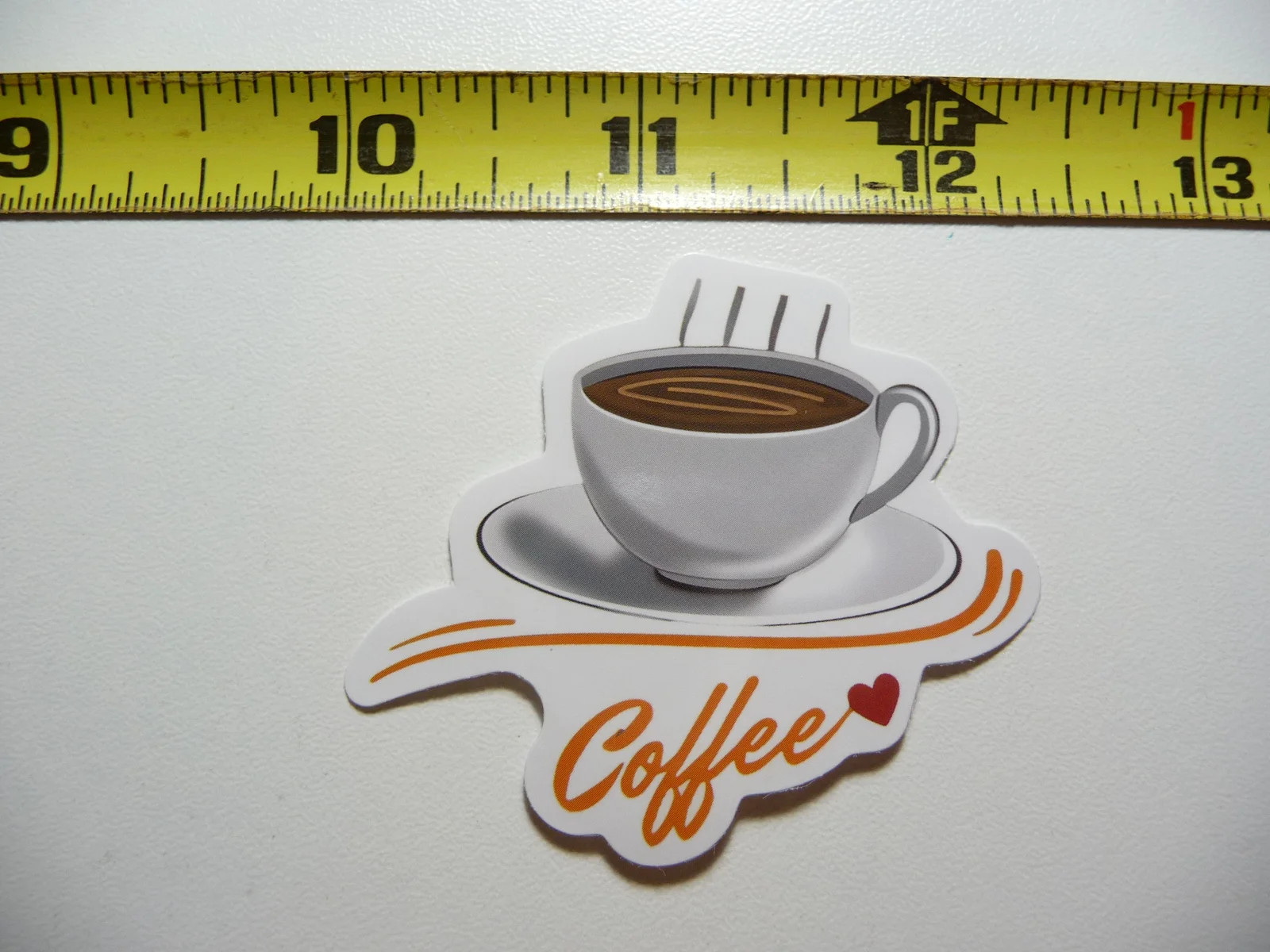 COFFEE HEART STEAM CUP SMALL STICKER DECAL BEVERAGE MORNING WAKE UP FUN