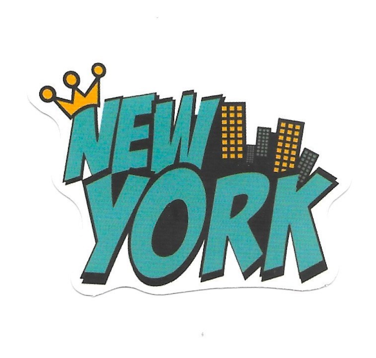 New York City Vinyl Sticker Die Cut NYC Crown Souvenir Travel Decal for Journal