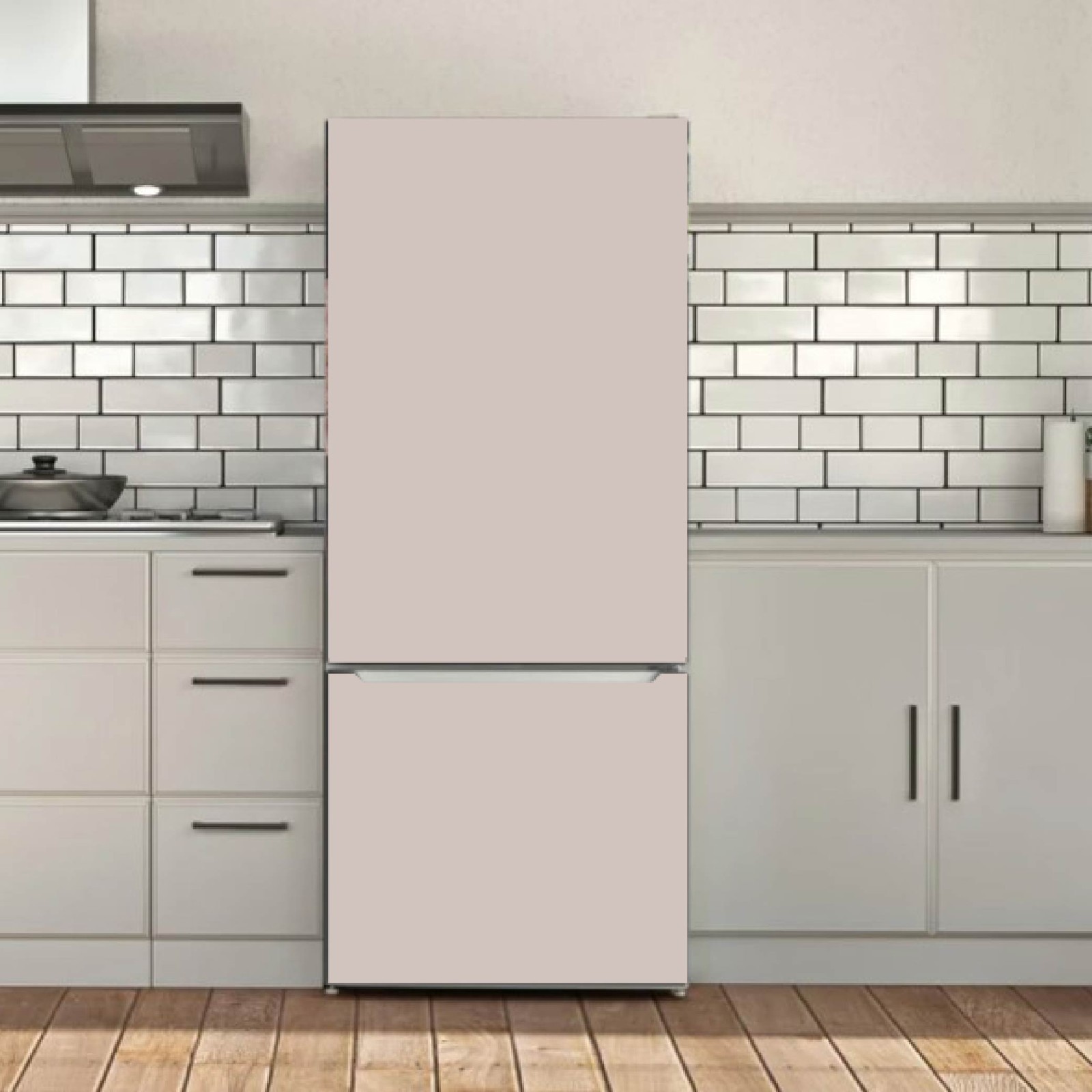 Angora Refrigerator Vinyl Wrap – Peel and Stick Kitchen Upgrade