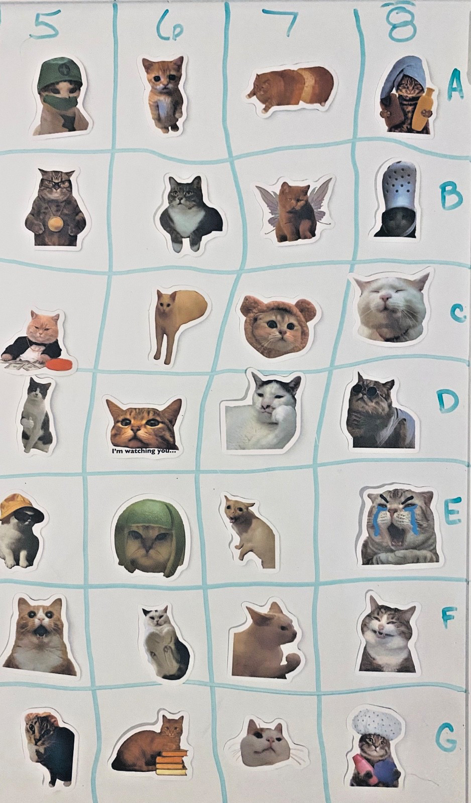 100 Funny Cat Meme Stickers Vinyl Waterproof Kawaii Laptop Phone Car Helmet Cup