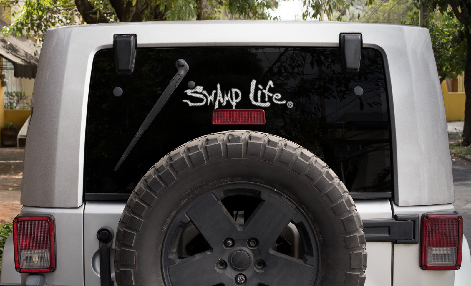 Swamp Life Gators Text vinyl decal sticker for cars, trucks, boats, windows, etc