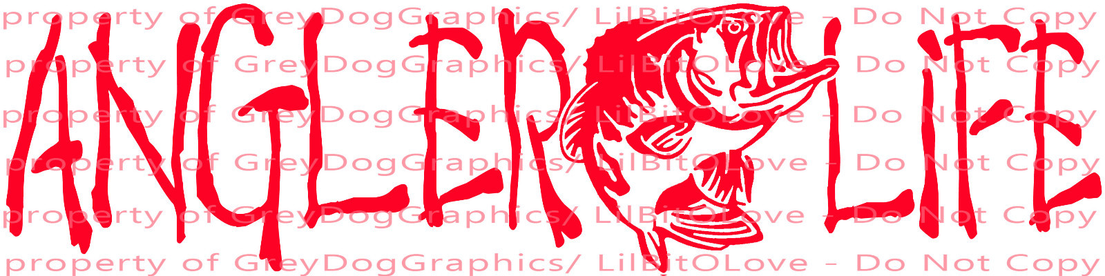 Angler Life 22.5 X 5.6 Vinyl Decal Bass Sticker Fishing Fisherman Fish River
