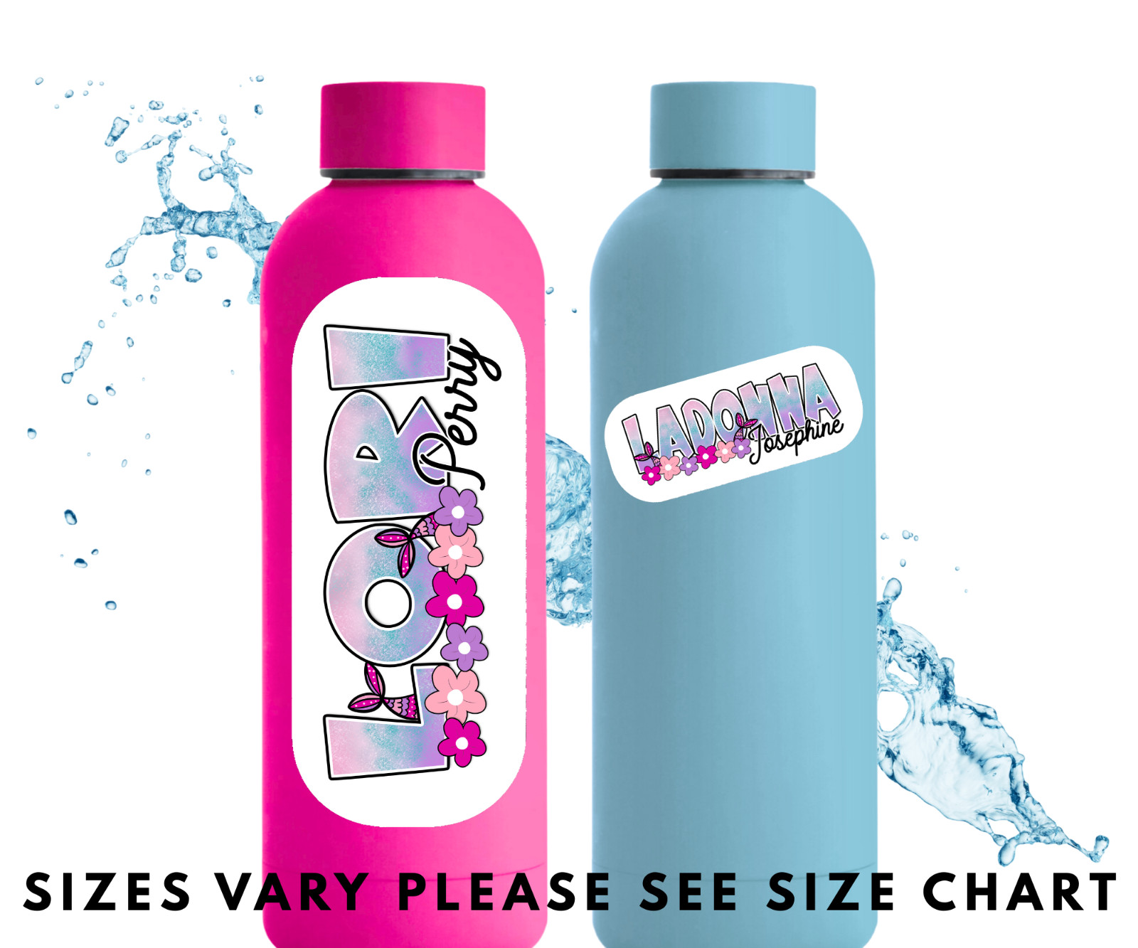 Custom Waterproof Mermaid Name Labels for School, Daycare, Lunchboxes & Gifts