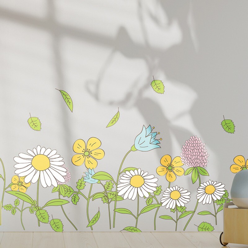 Bedroom Decoration Self Adhesive Flower Wall Stickers Window Cabinet Door Decals