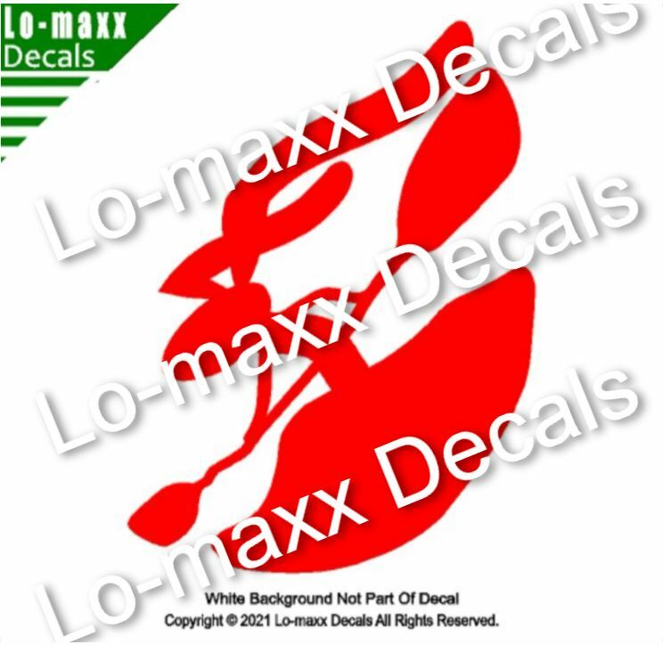 Whitewater Bunny Kayaker Kayaking Play Boating River Sports Die Cut Vinyl Decal