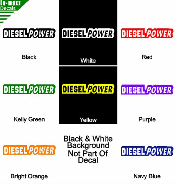 Diesel Power Truck Graphic Design Durable High Performance Die Cut Vinyl Decal