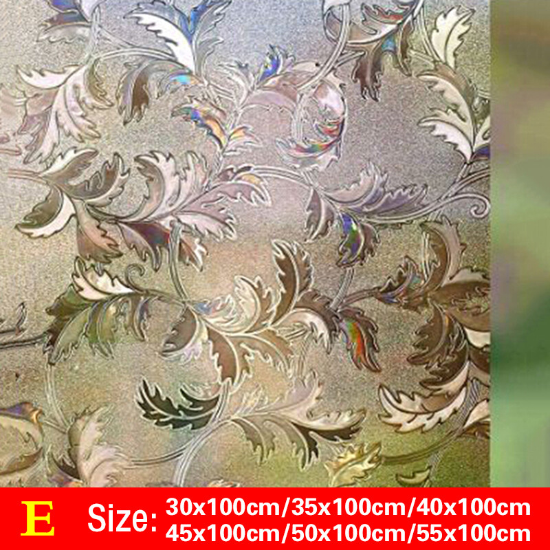 3D Window Films Anti UV Blackout Privacy Bathroom Glass Stickers Home Decor 1PC