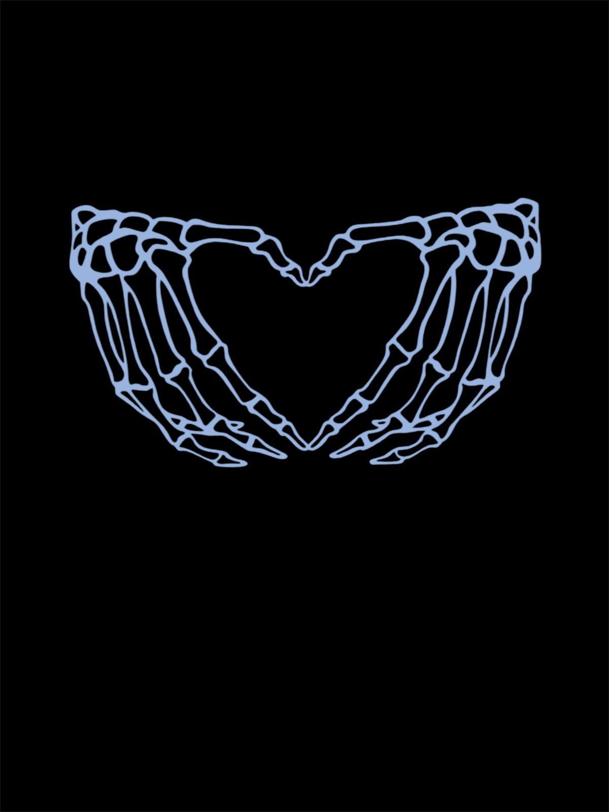 Skelton hands heart Vinyl Decal for Car Truck Bumper Window Wall phone laptop