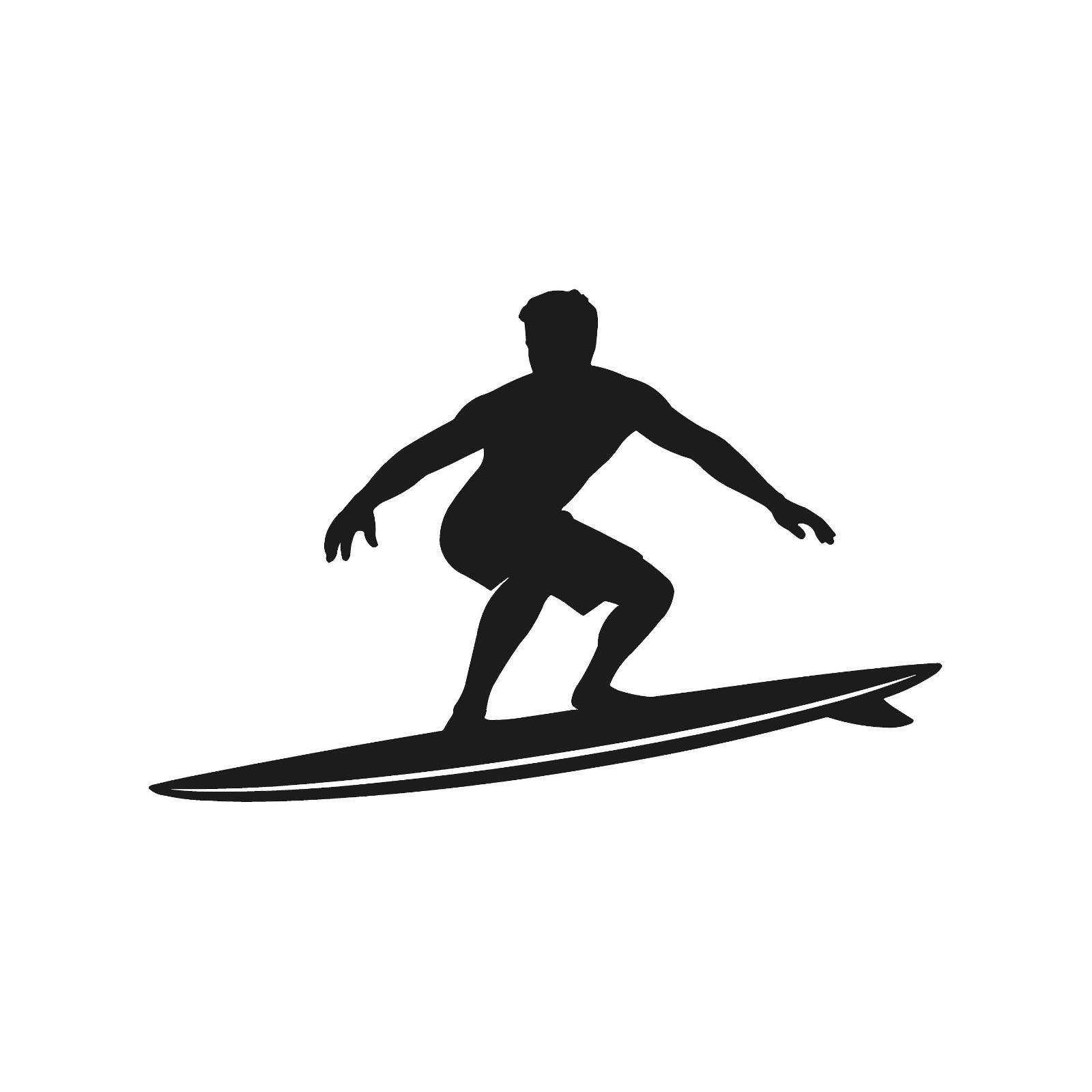 Male Surfer Surfing Vinyl Decal Ocean Man Surfer Surfing Sticker