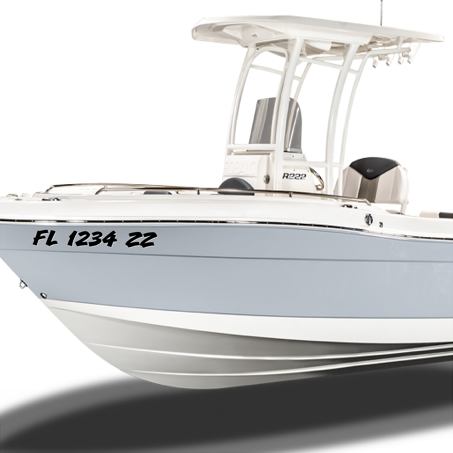 Boat Registration Numbers & Letters 2 Pack Custom 3" Boat & Jetski Stickers 1CL