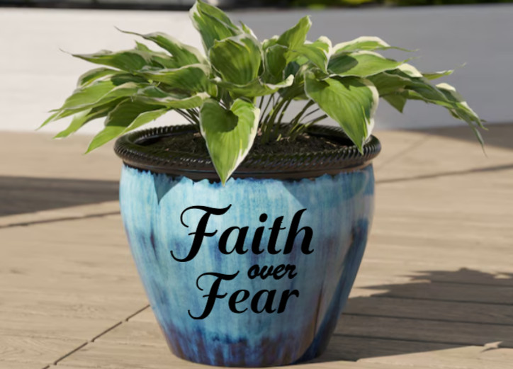Faith Over Fear Vinyl Decal Bumper Sticker Car Truck Window Mirror Home Decor