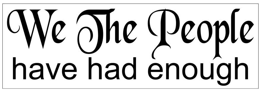 We The People Bumper Sticker B33