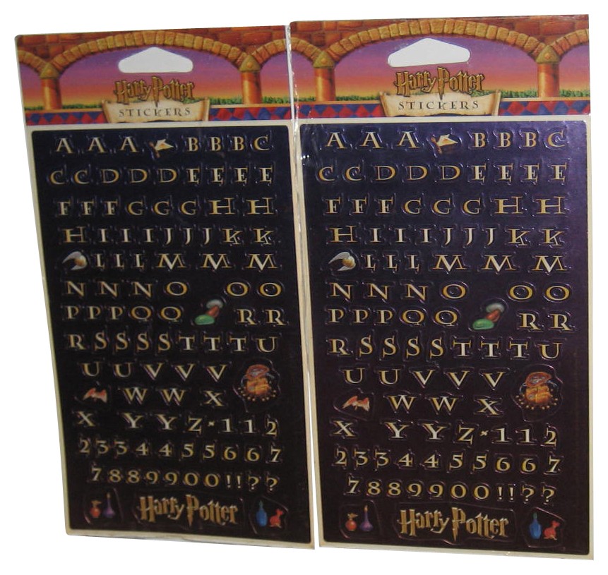 Harry Potter Letters Plaid Sticker Sheet Lot