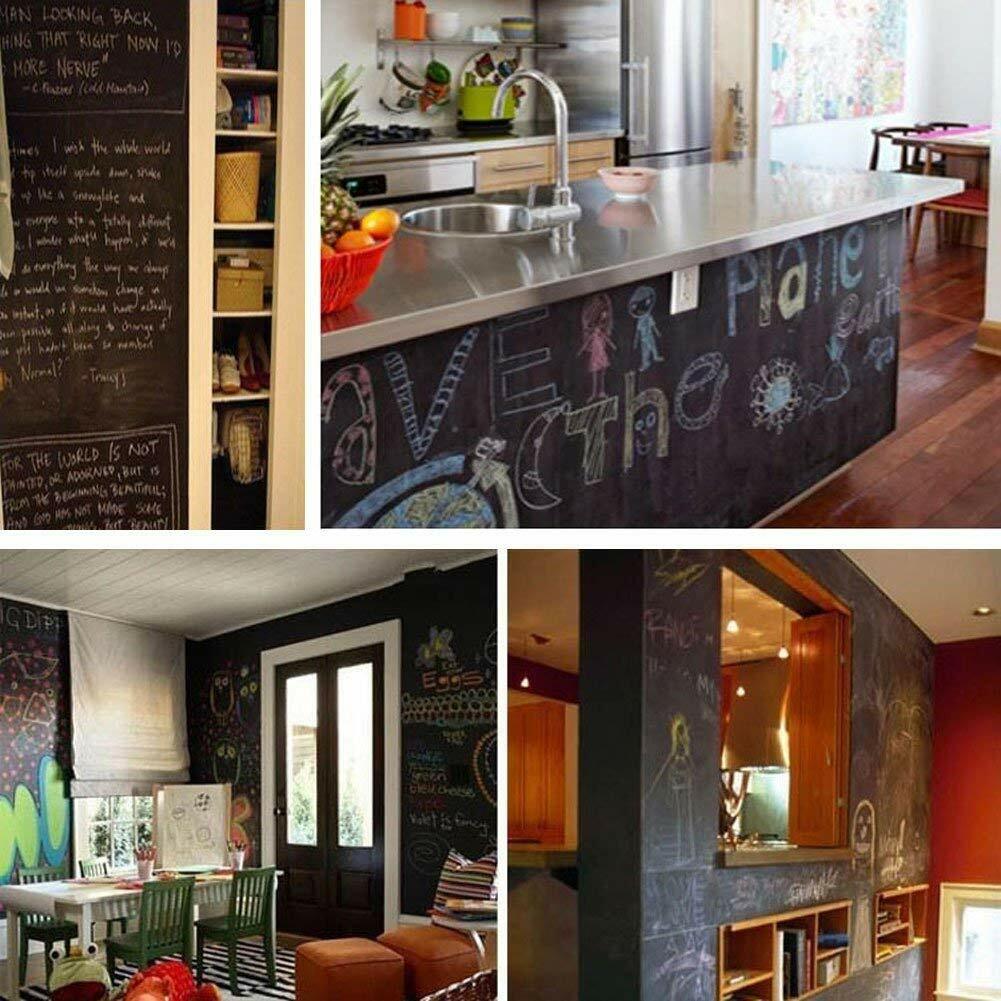 6.6FT Chalkboard Wall Sticker Decal Board Big Writing White and Black Dry Erase