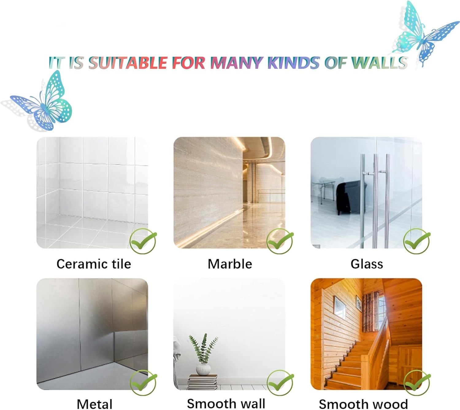 3D Butterfly Wall Decor – 48 Pcs, 4 Styles, 3 Sizes – Removable Stickers for …