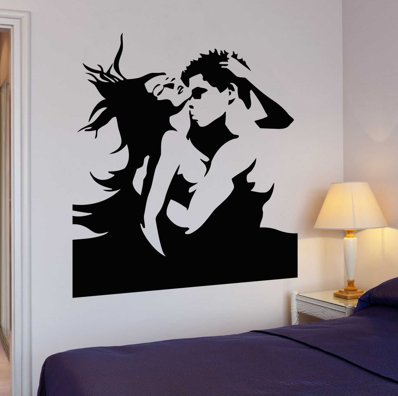 Wall Stickers Bedroom Love Romance Passion Kisses Man Woman Vinyl Decal (ig178)