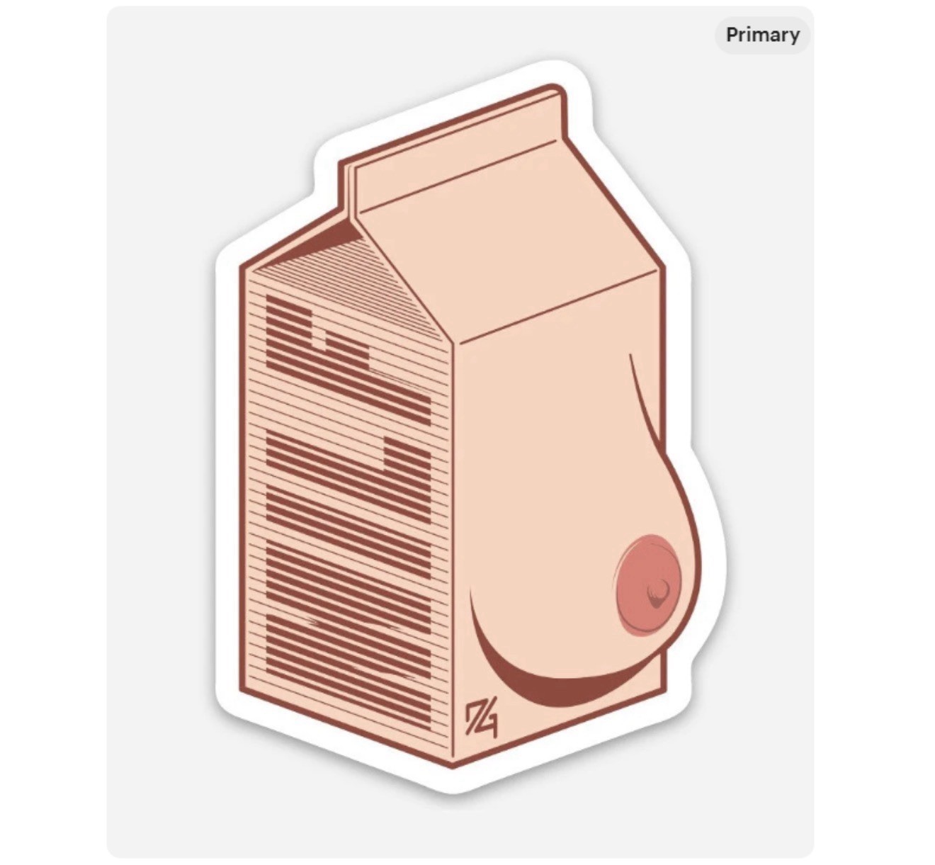 3” Milk Milf Funny Sticker Vinyl Decal Matte Finish Dishwasher Safe