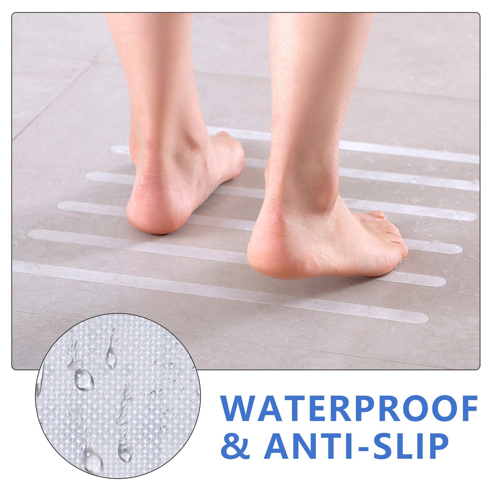 Supkiir Bathtub Non Slip Stickers, 24 PCS Anti Slip Adhesive Shower Treads wi…