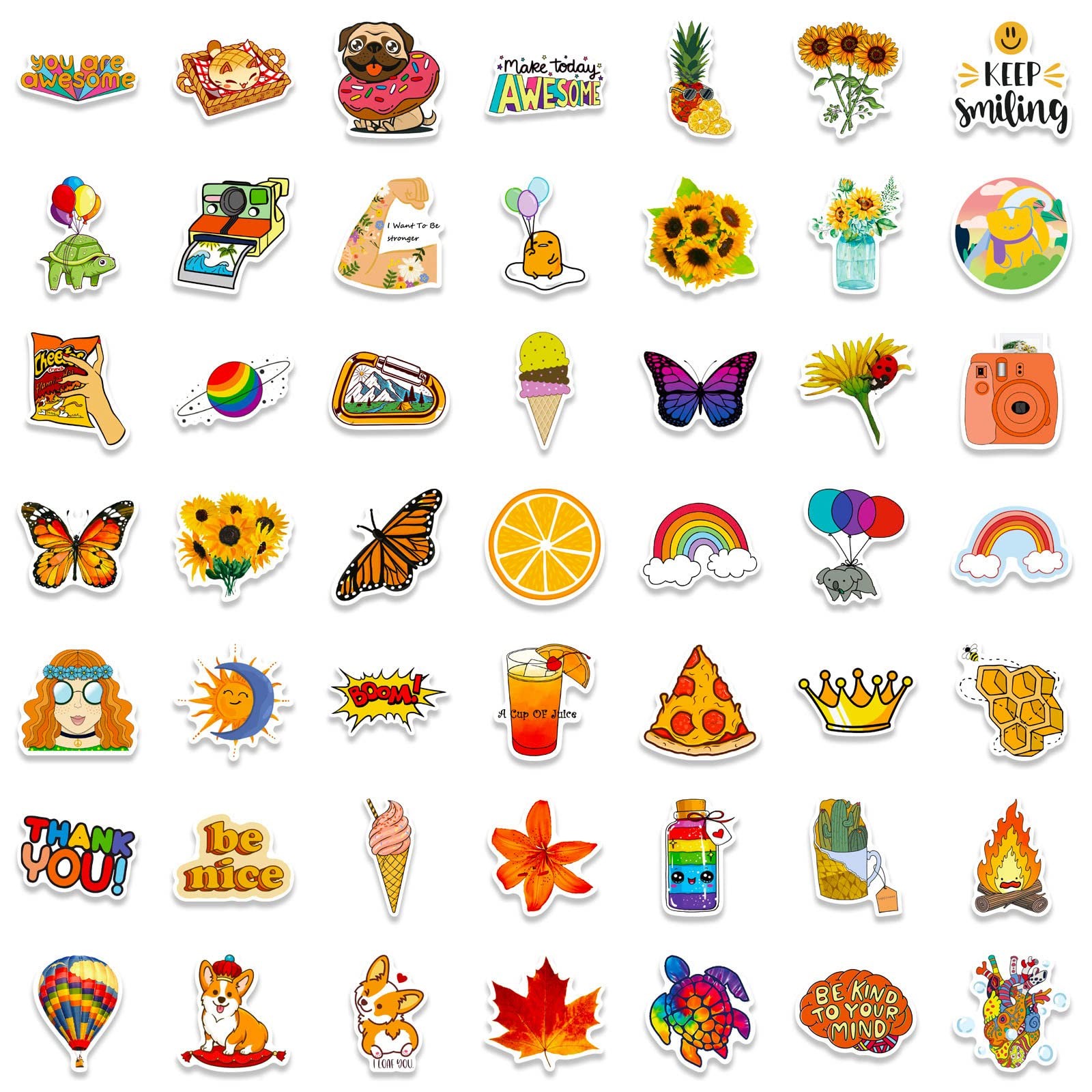 DothRayan Art Stickers for Kids Teens Adults, 100 Pcs Cute Aesthetic Vinyl Water