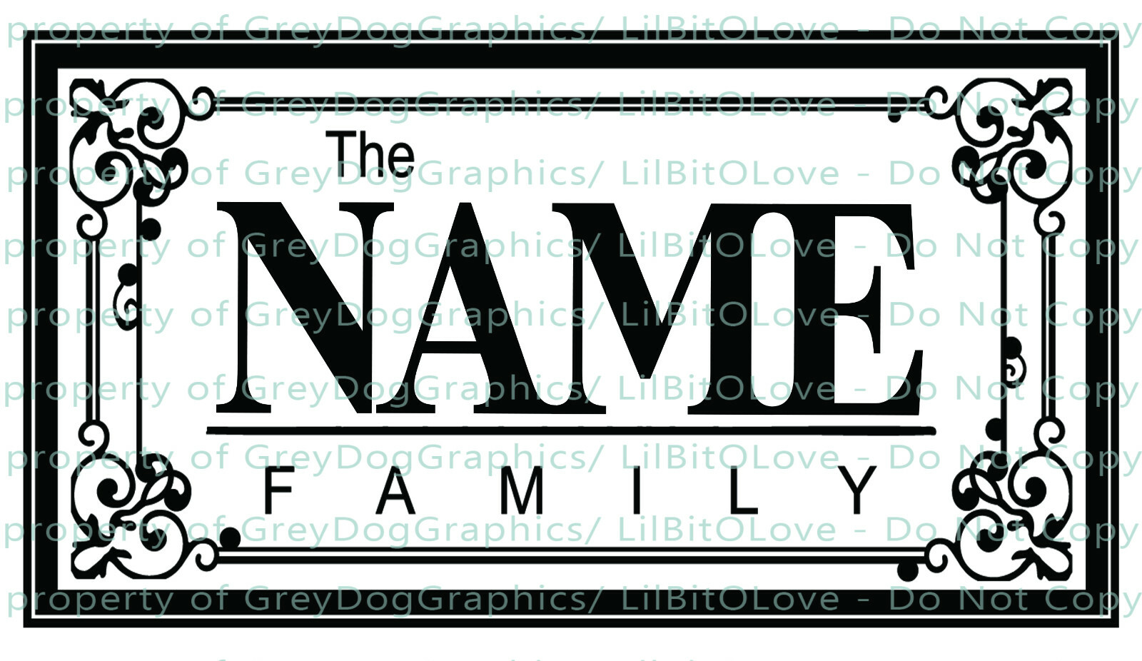 Personalized Family Name Vinyl Wall Decal YOUR NAME Customized Various Sizes