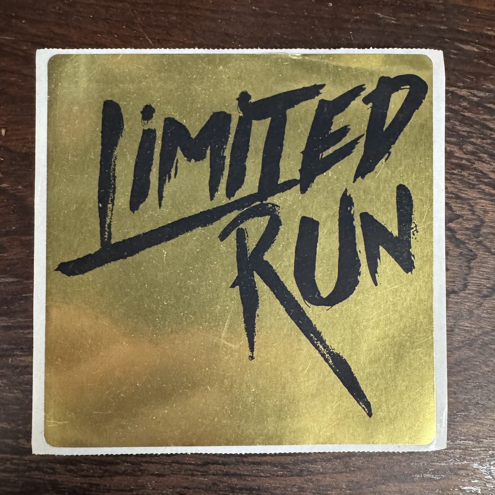 Limited Run Games Logo Sticker Decal Gold Black LRG Video Game Promo Collectible