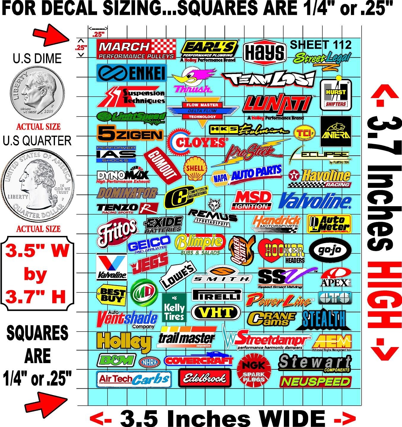 Clear Matte Vinyl Sticker Sheet 112-R/C MODEL Decal fits 1/24-1/16 Scale DIE CUT