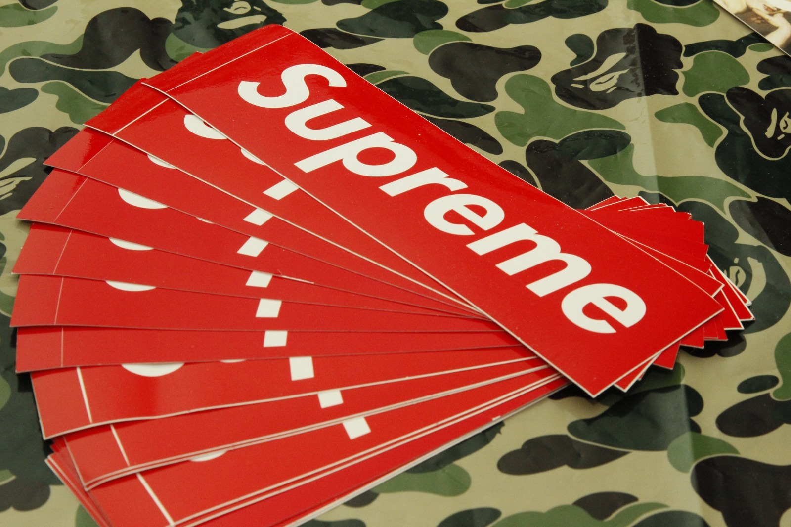 Authentic Official Lot of 5 Pieces SUPREME RED BOX LOGO STICKERS BRAND NEW !!!