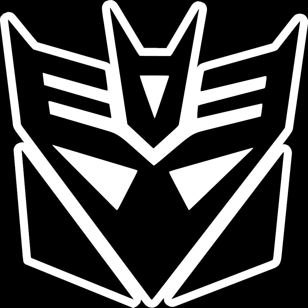 Outlined Transformers Decepticon Decal Vinyl Sticker laptop helmet window wall