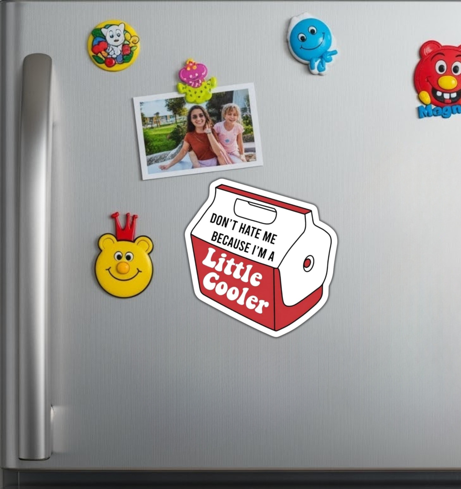 Don't Hate Me Because I'm a Little Cooler Funny Fridge Magnet or Laptop Sticker