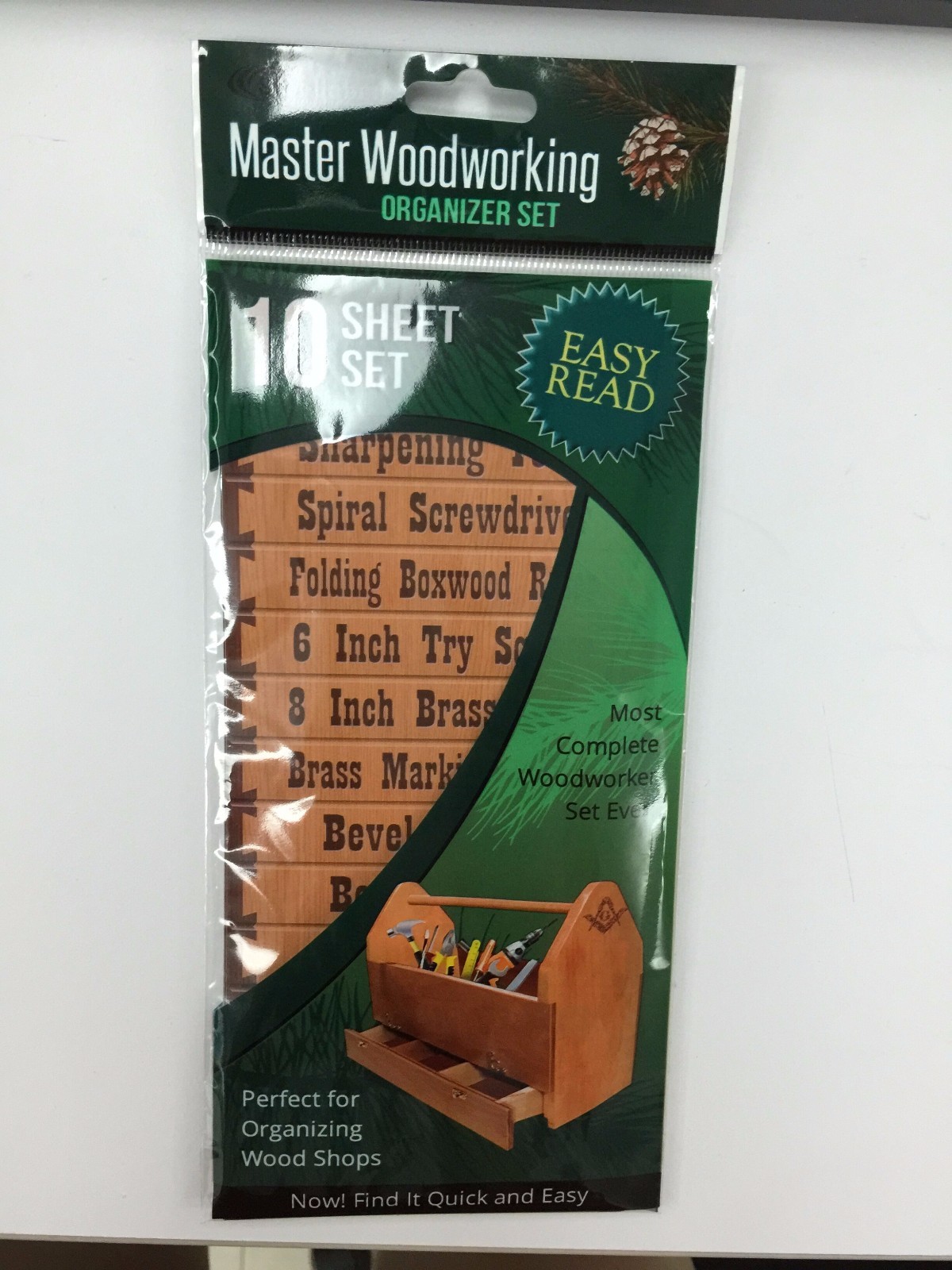 Organizer Labels for Wood Tool Drawers & Cabinets – Master Woodworker 10 PC Set