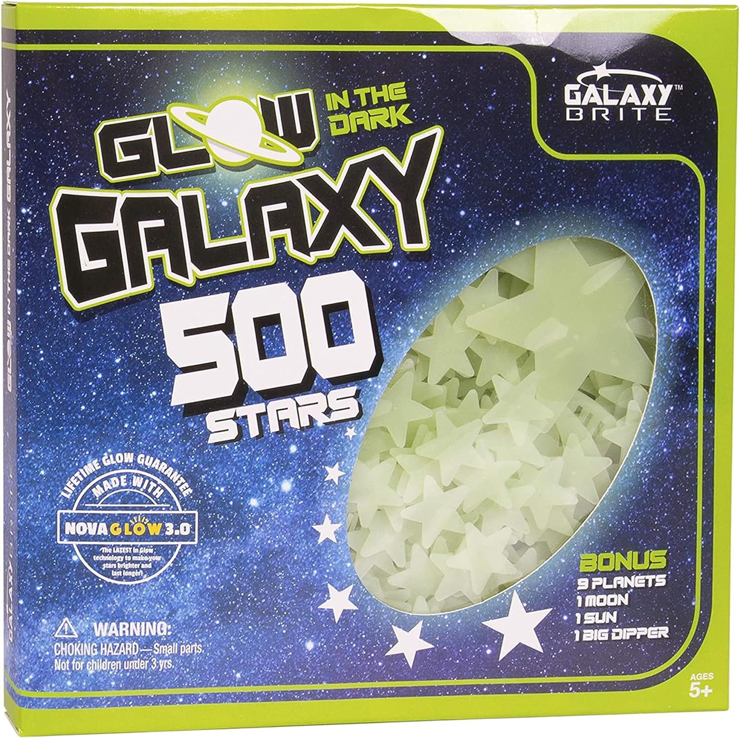 Glow in the Dark Stars for Ceiling, 500-Count, Largest Ceiling Glow Stars