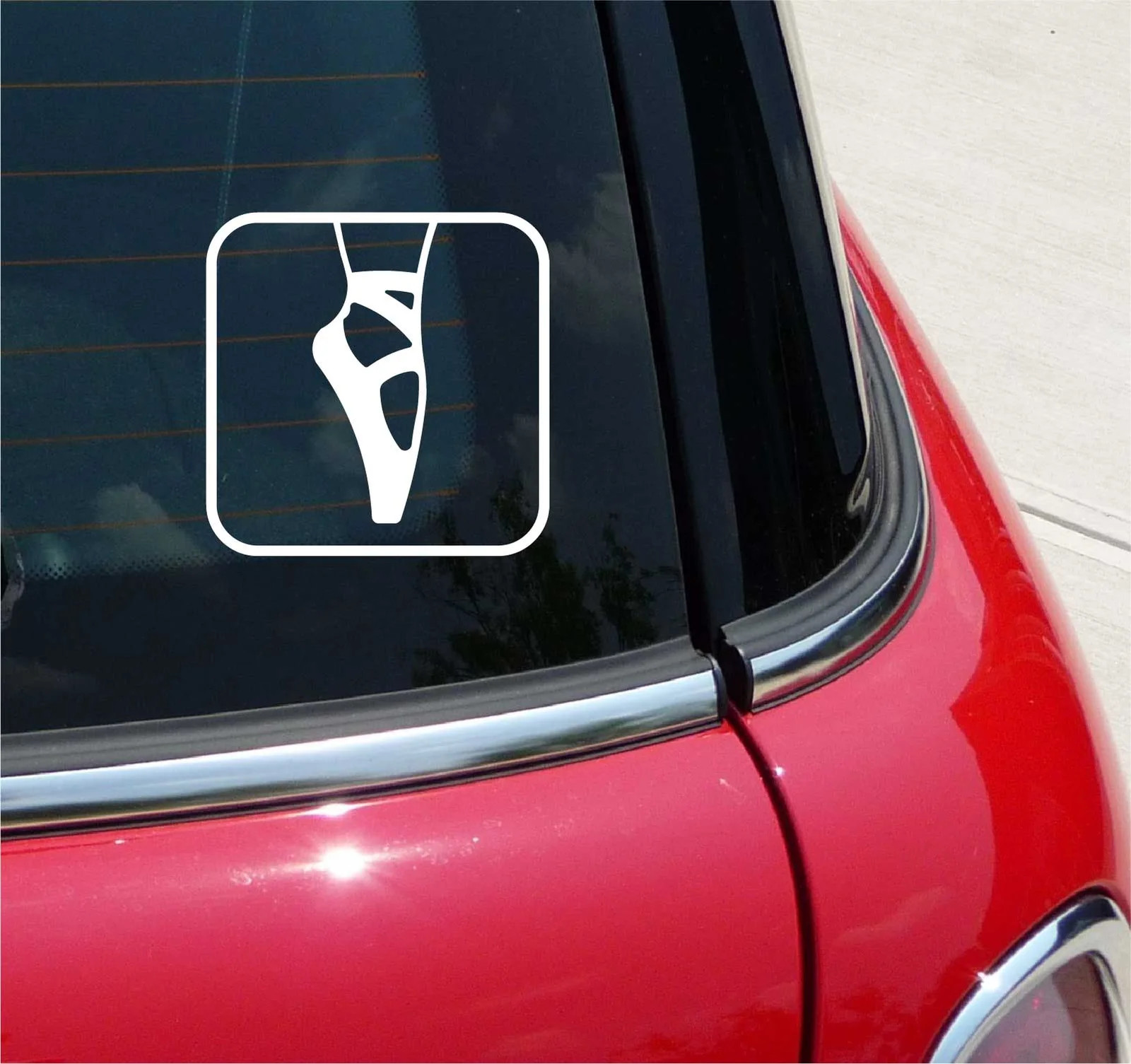 BALLET SHOE MUSIC DANCE GRAPHIC DECAL STICKER ART CAR WALL DECOR