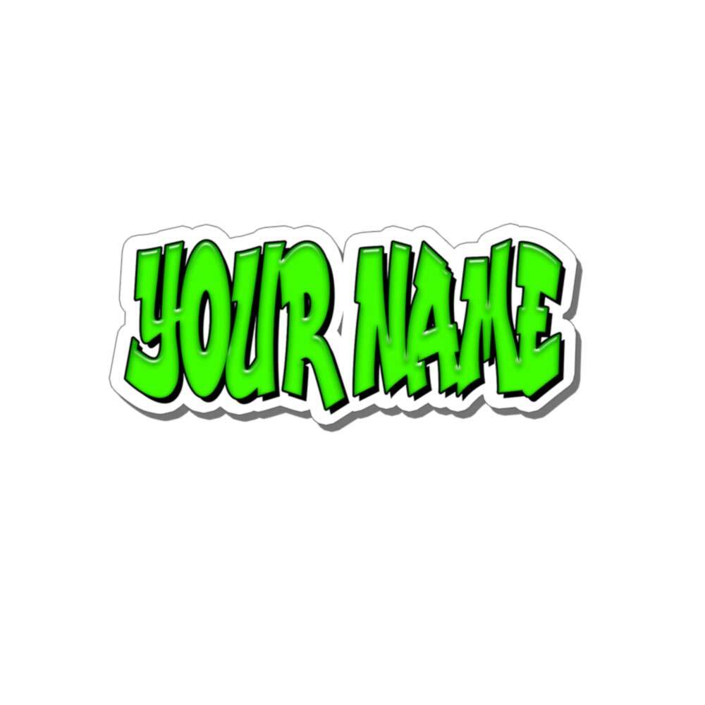 Custom Personalized Vinyl Graffiti Name Decal Sticker Car GREEN or YOUR CHOICE