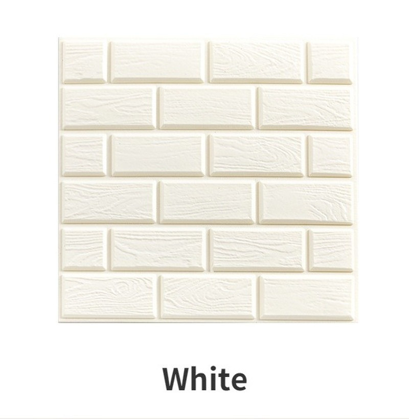 10PCS Self-Adhesive Foam Wall Sticker Panel Waterproof Tile Wallpaper Room Decor