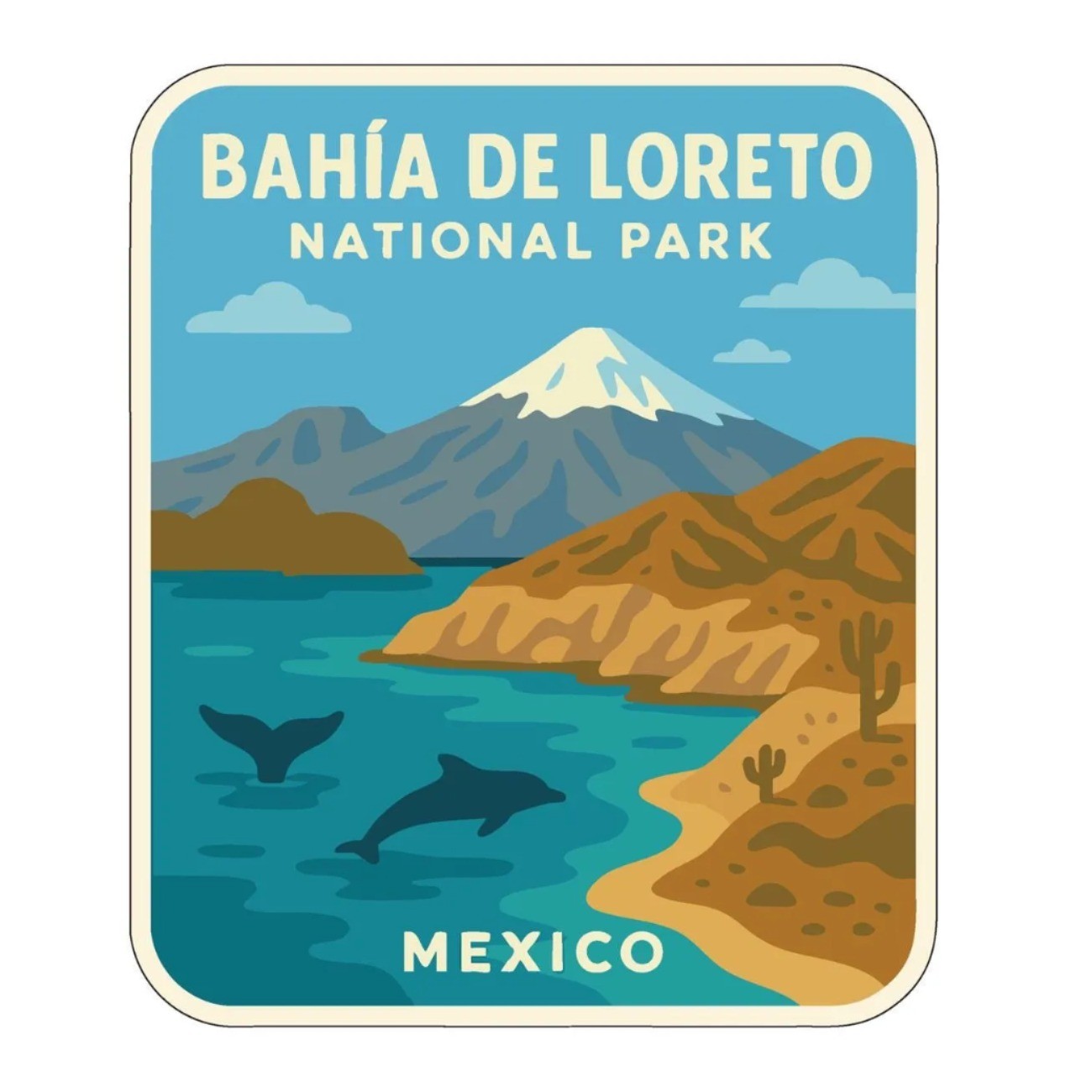 Bahía de Loreto Mexico Iron On Heat Transfer Vinyl HTV World National Parks