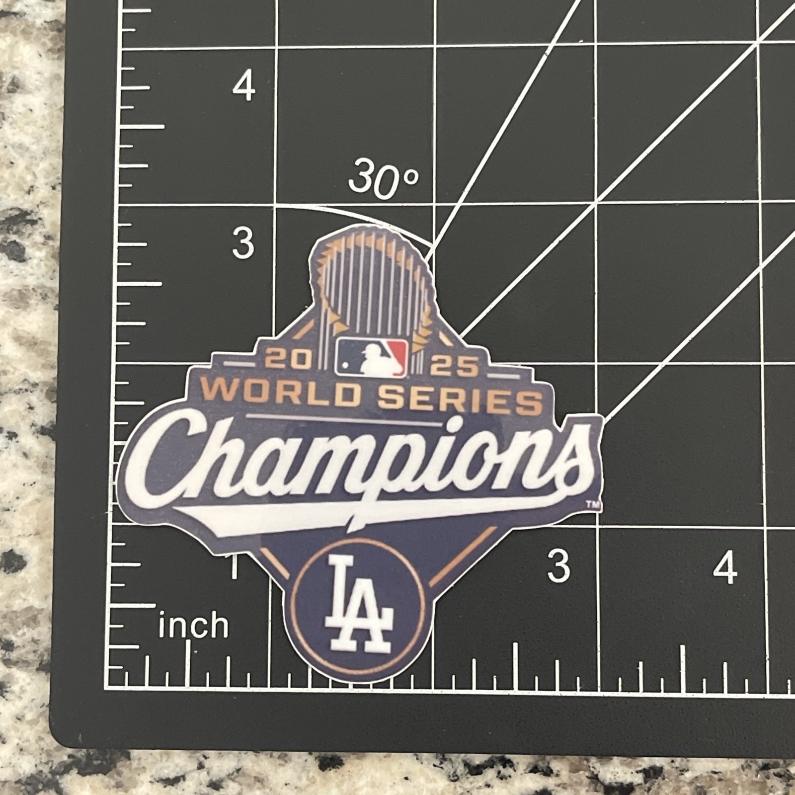L A Dodgers 2025 World Series Championship Vinyl Sticker Laminate Decal 3×3
