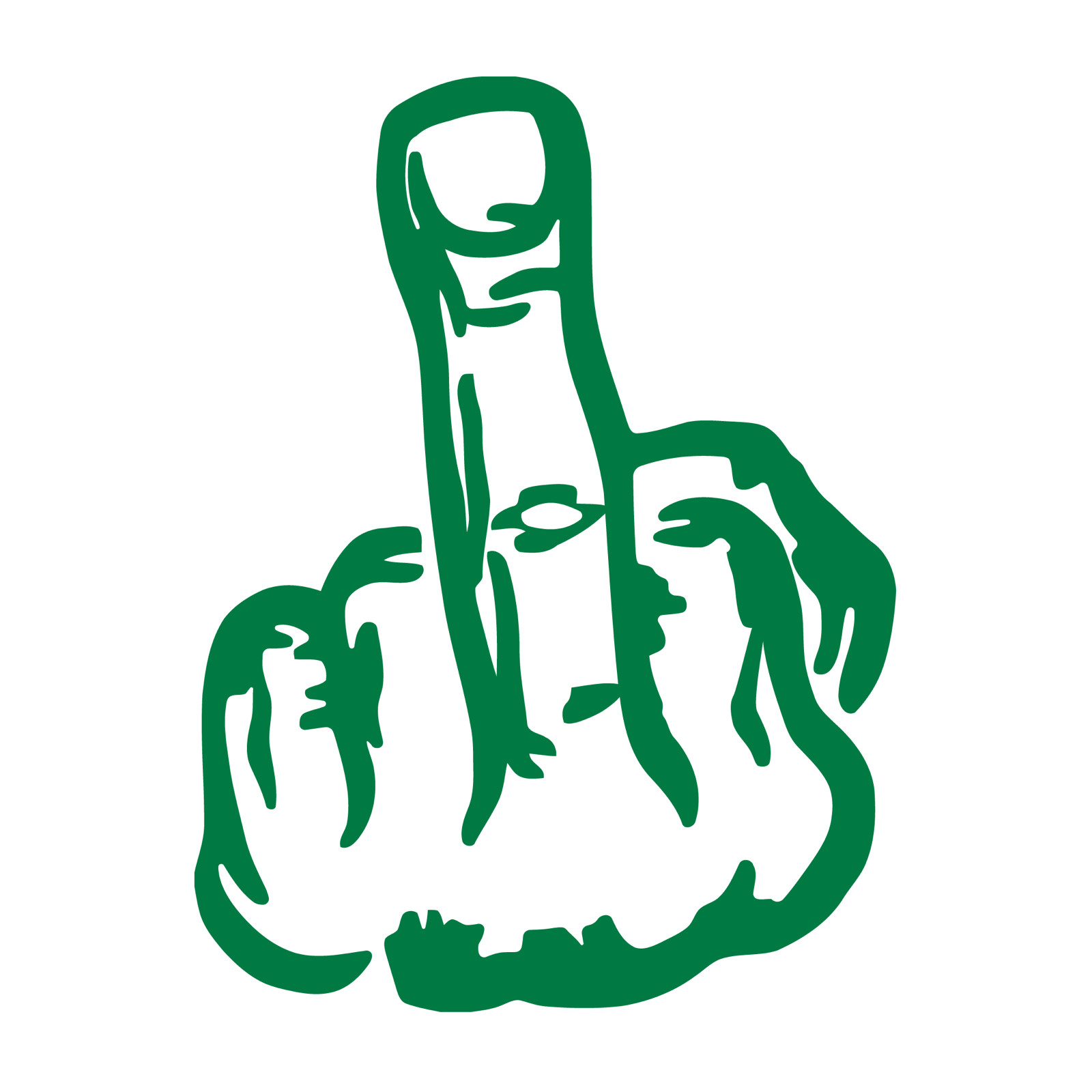 Middle Finger Die Cut Vinyl Decal No Background Multiple Colors Made in USA
