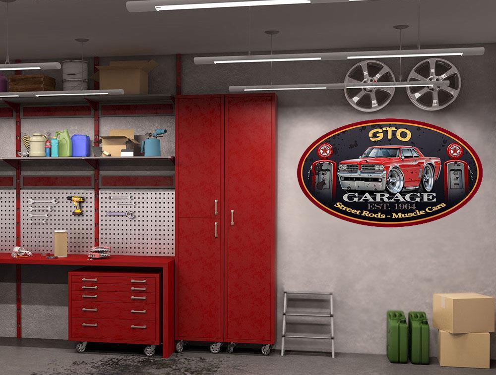 1964 Pontiac GTO Hardtop Garage Sign Wall Art Graphic Sticker