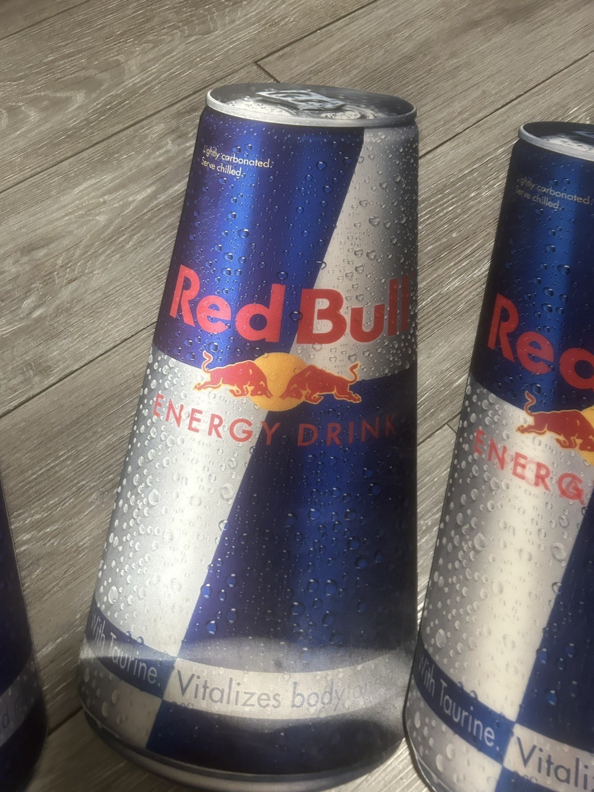 4 RedBull window can sticker decal , lenticular 2 sided 20" by 7” new