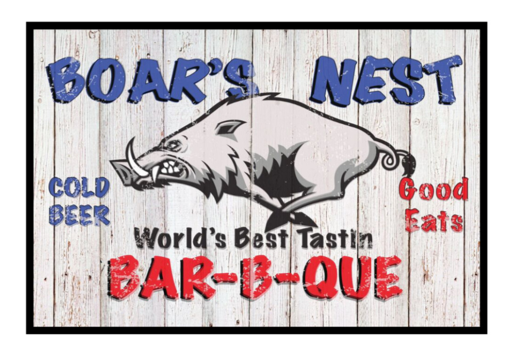 BBQ – Boar's Nest (Dukes of Hazzard) – 4×6 Vinyl Decal Car Window Cooler Bottle