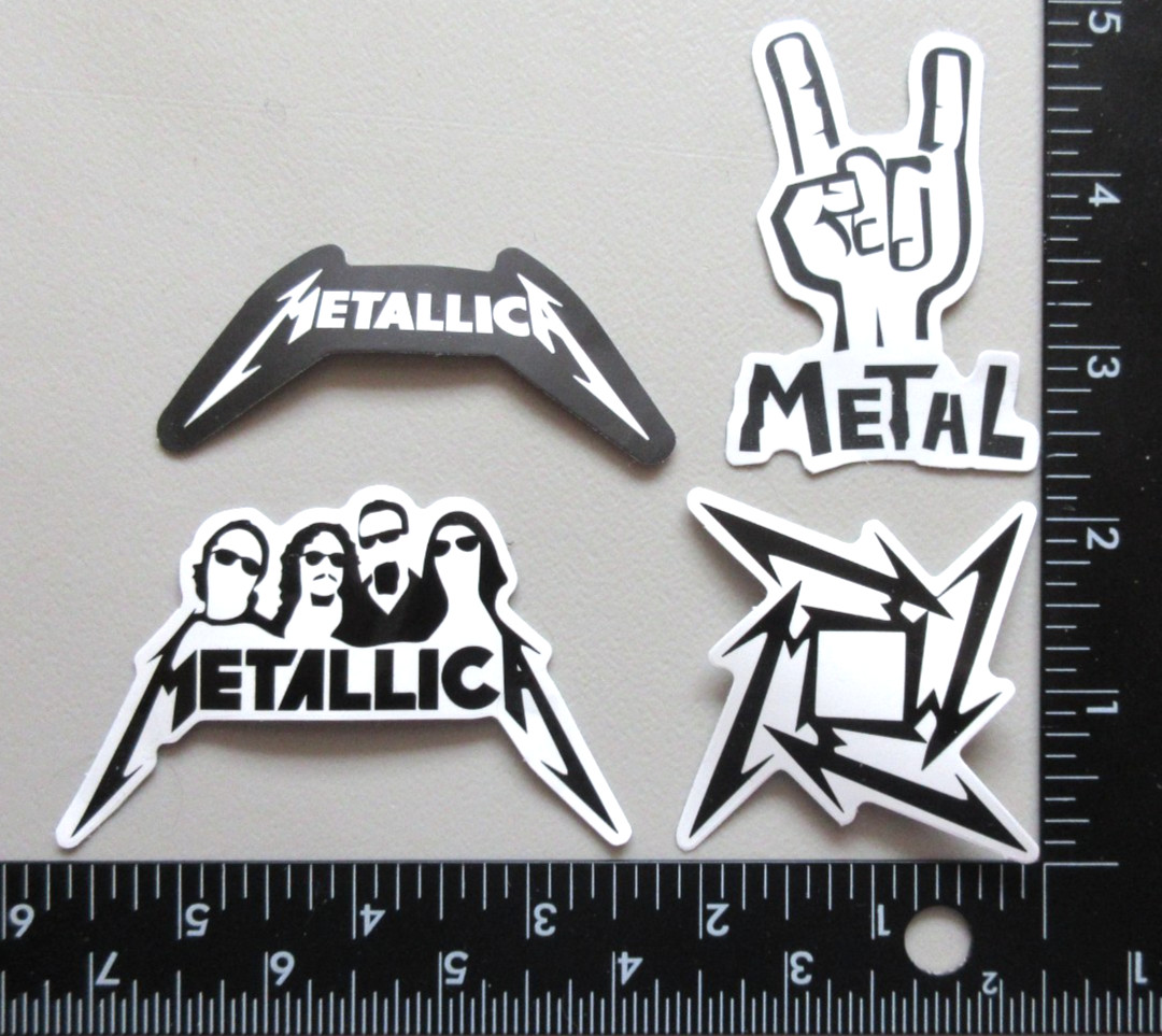 🔥METALLICA METAL BAND MUSIC & METAL HORNS UP HAND GESTURE COLLECTIBLE STICKERS