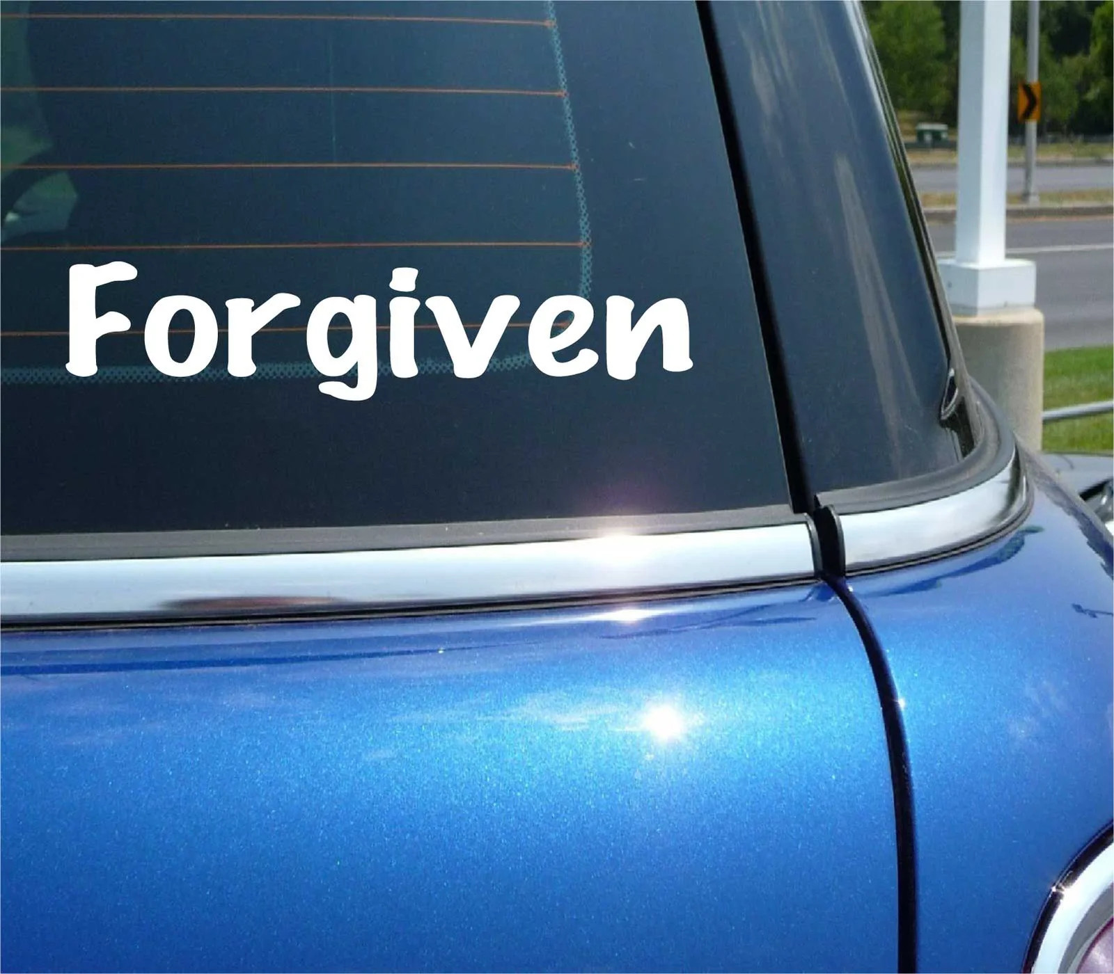 FORGIVEN DECAL STICKER CHURCH FAITH PRAY GOD RELIGION REPENT CAR TRUCK