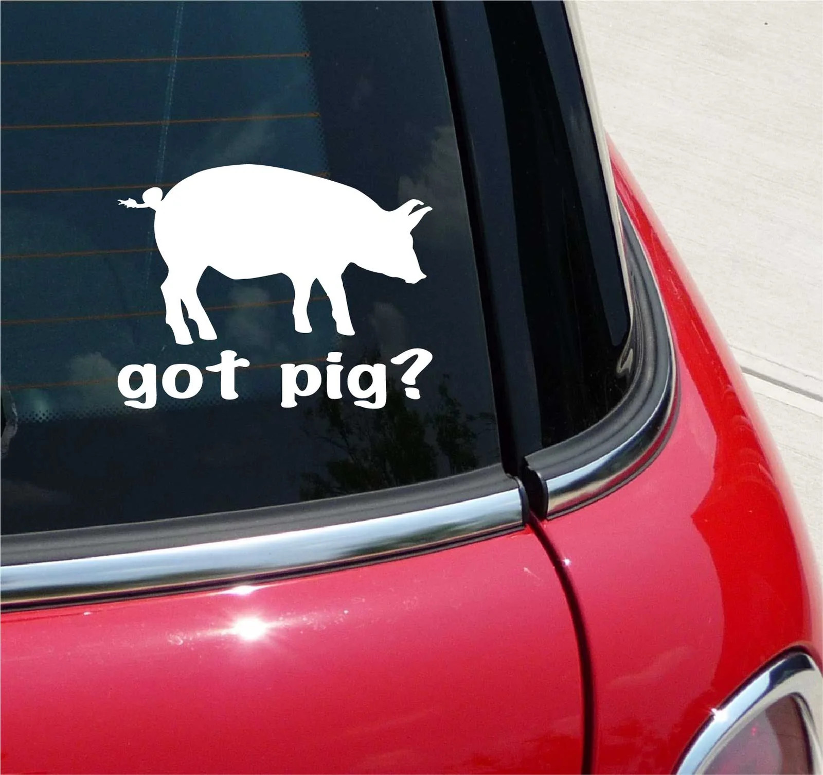 GOT PIG? PIGS HOG BACON FARM GRAPHIC DECAL STICKER ART CAR WALL DECOR