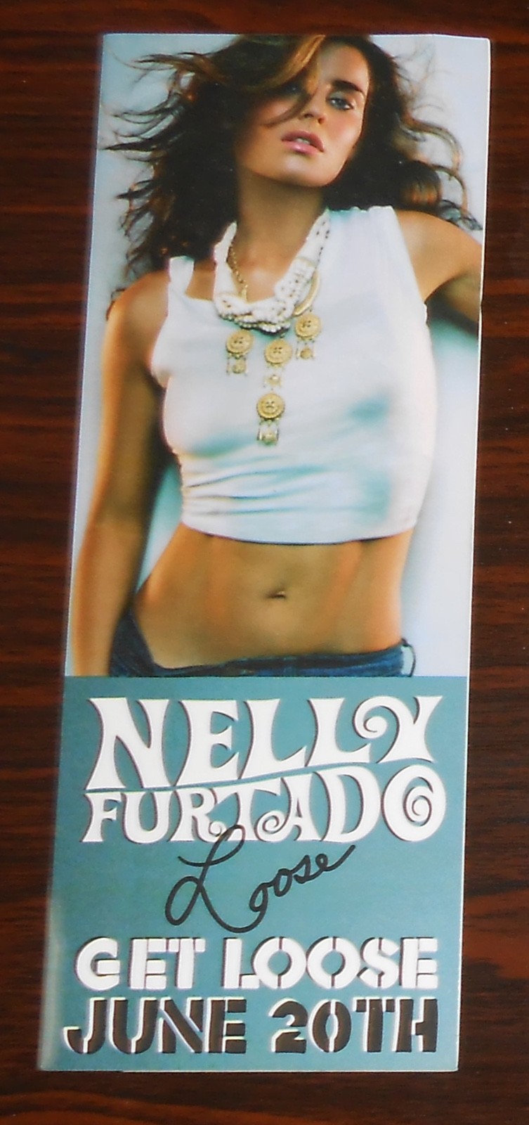 Nelly Furtado Get Loose Sticker Promo RARE 8×3
