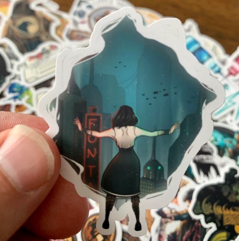 Bioshock Sticker Pack – 25/50 Stickers – Vinyl Decal Infinite Big Daddy Plasmid